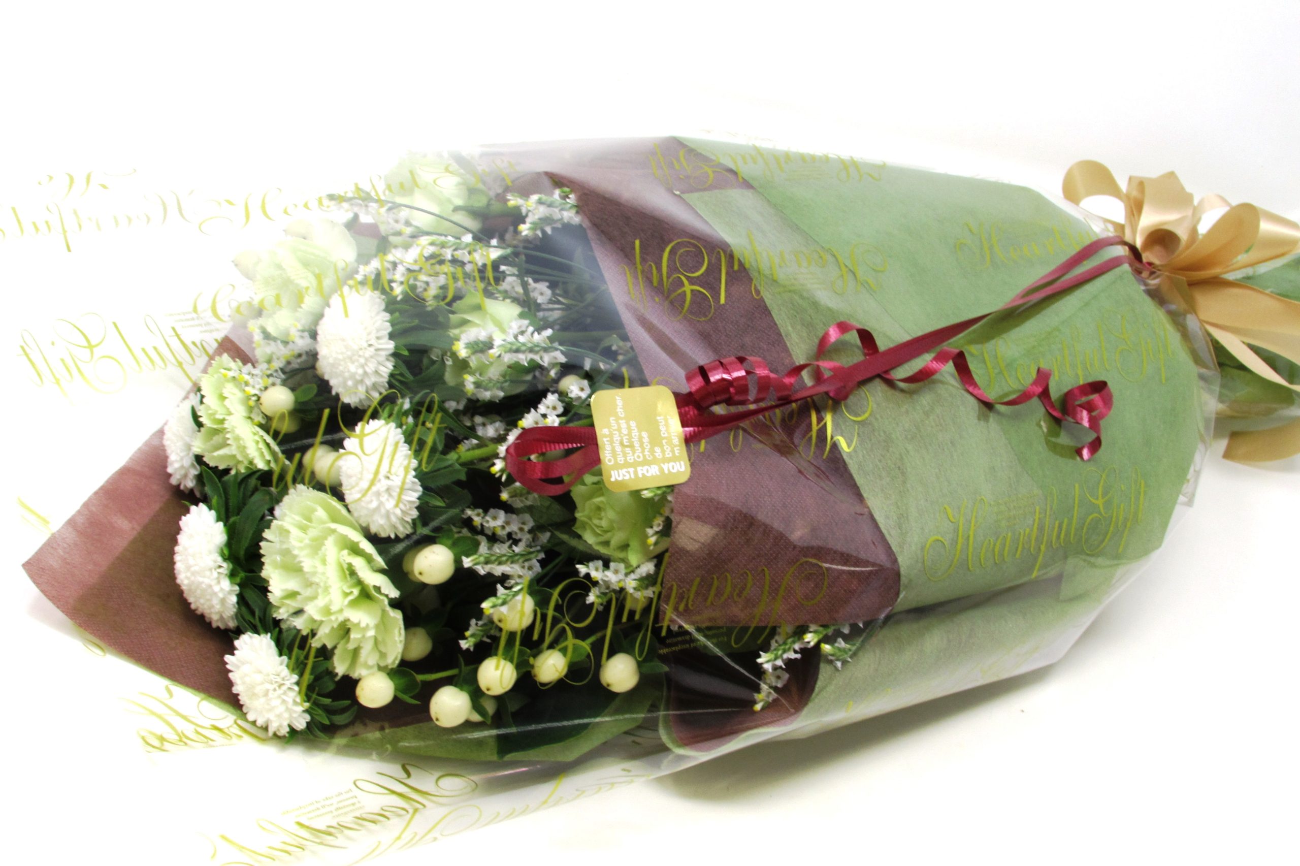 季節のお花たっぷりおまかせ長い形の花束 Flowerexpress Com