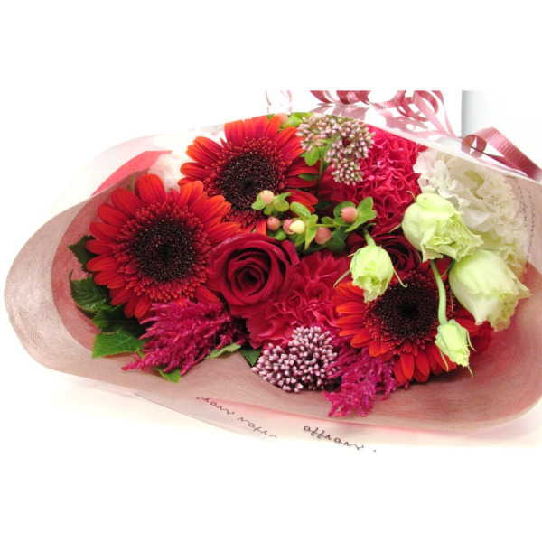 季節のお花たっぷりおまかせ長い形の花束 Flowerexpress Com