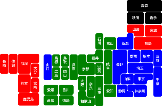 到着時間の地図